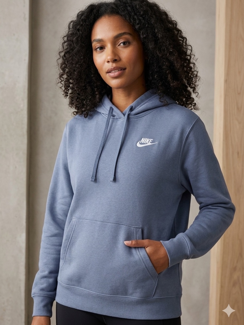 Nike Women's Slate Blue Hooded Pullover Sweatshirt